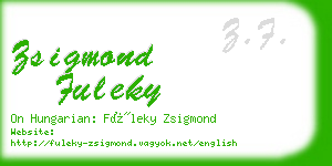 zsigmond fuleky business card
